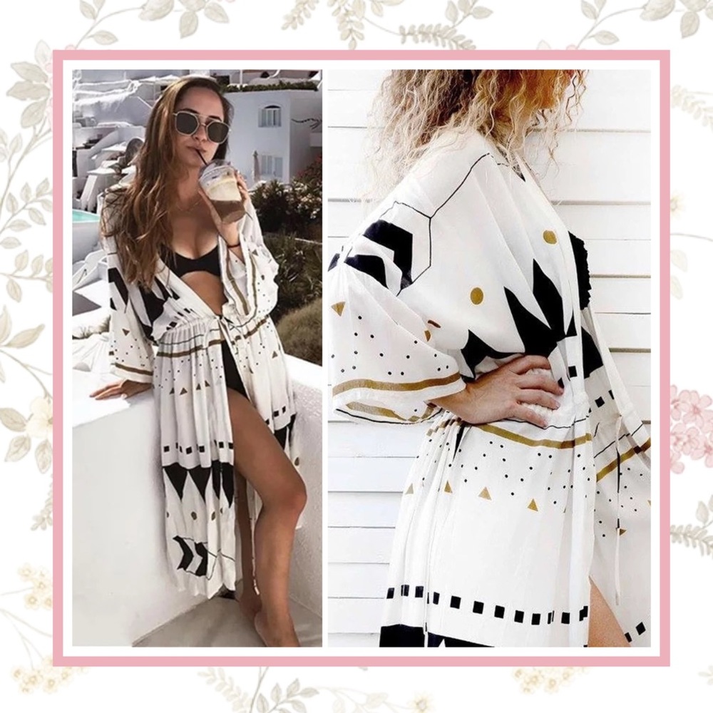 🎀 AZTEC ROBE KIMONO DUSTER COVER CARDIGAN BEACH